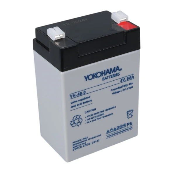 YOKOHAMA YH-46.0 4 VOLT - 6 AMPER KURU AKÜ (68 X 45 X 95 MM)