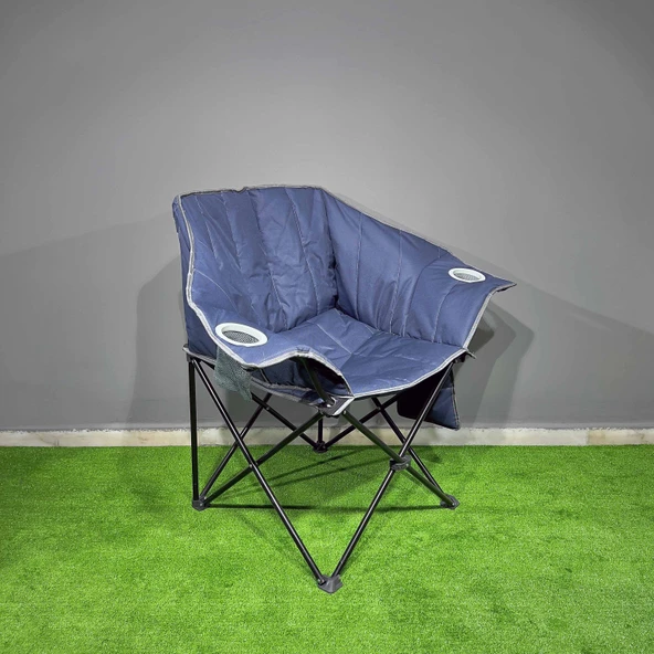 Argeus Nevgrande Comfort Katlanabilir Kamp Sandalyesi Lacivert - Resim 2