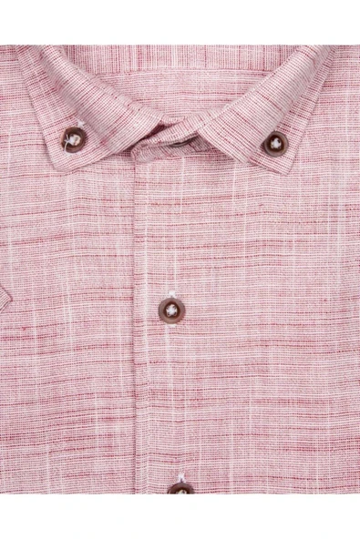 Kısa Kollu Yeşil Erkek Gömlek Bol Kesim Tam Pamuk - 8