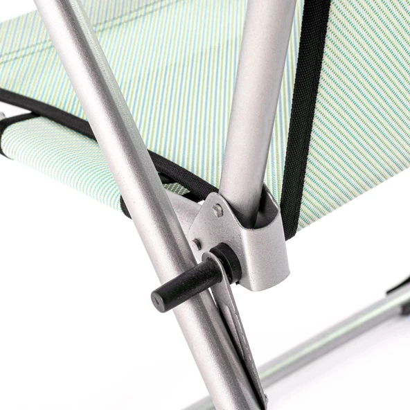 Katlanabilir Piknik ve Kamp Sandalyesi - Bardaklıklı - Rock - Su Yeşili (A-03)- 140KG Taşıma - Resim 7