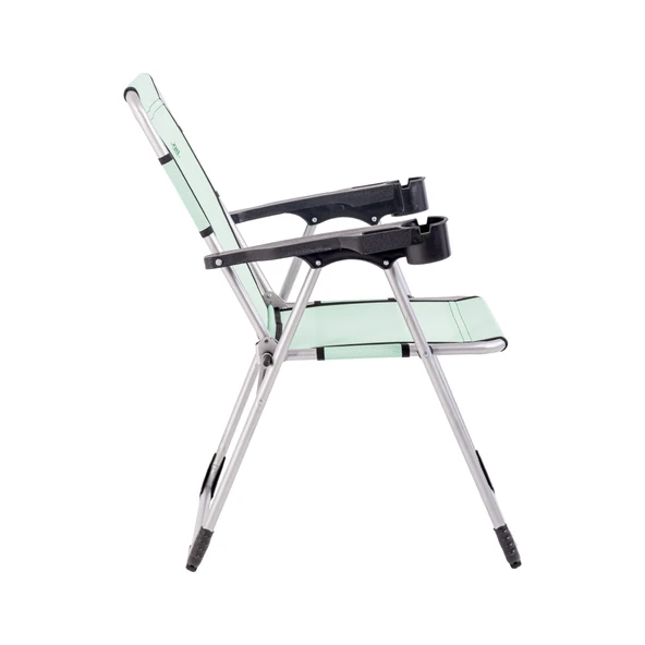 Katlanabilir Piknik ve Kamp Sandalyesi - Bardaklıklı - Rock - Su Yeşili (A-03)- 140KG Taşıma - Resim 3