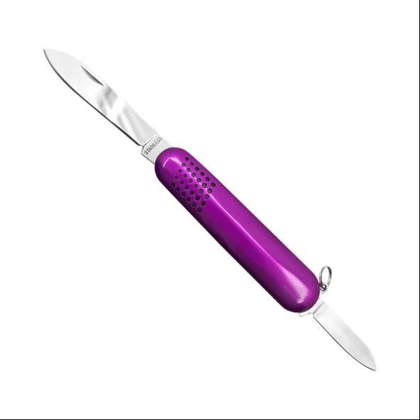 Argeus Çift Ağızlı Cep Çakısı Mor (K5017-30)