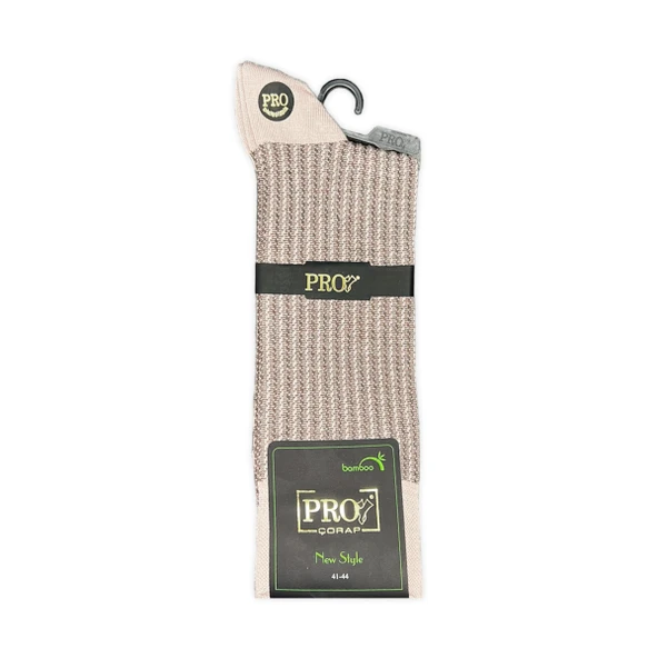 Pro Çorap Gence Bambu Erkek Çorabı Bej (17101-R8) - 2