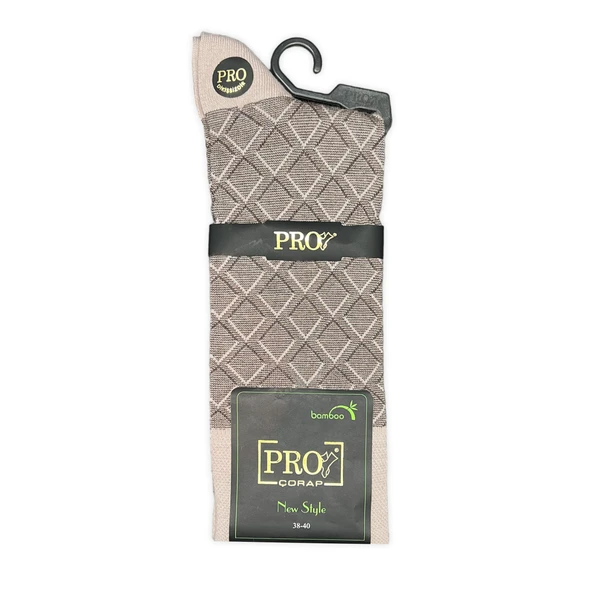 Pro Çorap G.Poti Bambu Erkek Çorabı Krem (17005-R3) - 2