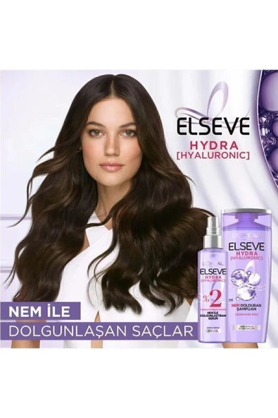 Elseve Hydra [hyaluronic] Nem Dolduran Şampuan 360ml Nem İle Dolgunlaştıran Serum 150ml Seti - 4