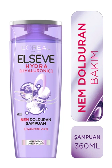 Elseve Hydra [hyaluronic] Nem Dolduran Şampuan 360ml Nem İle Dolgunlaştıran Serum 150ml Seti - 2