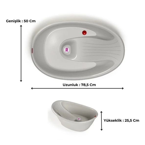 OkBaby Bella Çift Yönlü Banyo Küveti 0-12 ay / Gri - 2