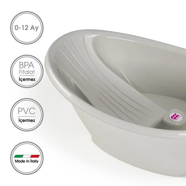 OkBaby Bella Çift Yönlü Banyo Küveti 0-12 ay / Gri - 3