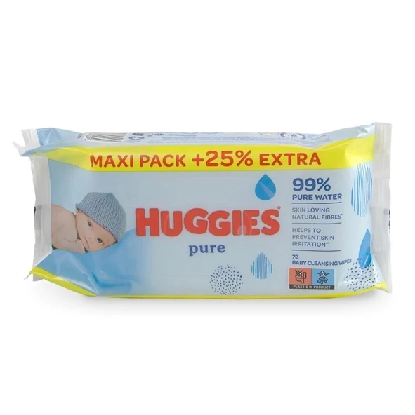 Huggies Pure Yenidoğan Hassas Islak Havlu 72 Yaprak