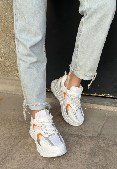 Cata Beyaz Cilt Spor Ayakkabı - Resim 3