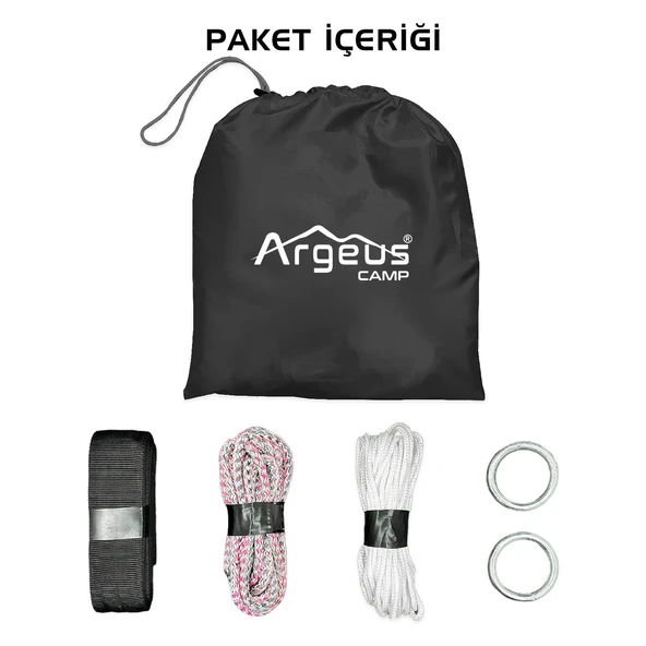 Argeus Cibinlikli Kamp Hamağı Siyah - 5