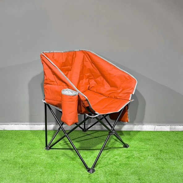 Argeus Balcony Comfort Katlanabilir Kamp Sandalyesi Turuncu - Resim 2