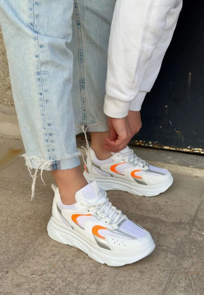 Cata Beyaz Cilt Spor Ayakkabı - Resim 2