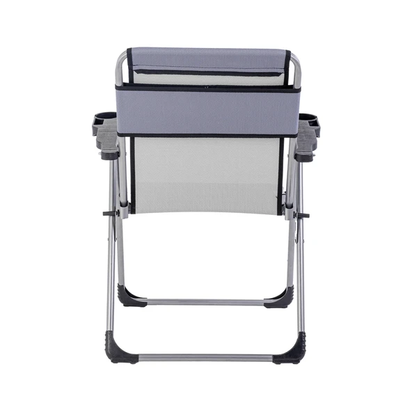 Katlanabilir Piknik ve Kamp Sandalyesi - Bardaklıklı - Rock - Lacivert (A-26-R2)- 140KG Taşıma - Resim 4