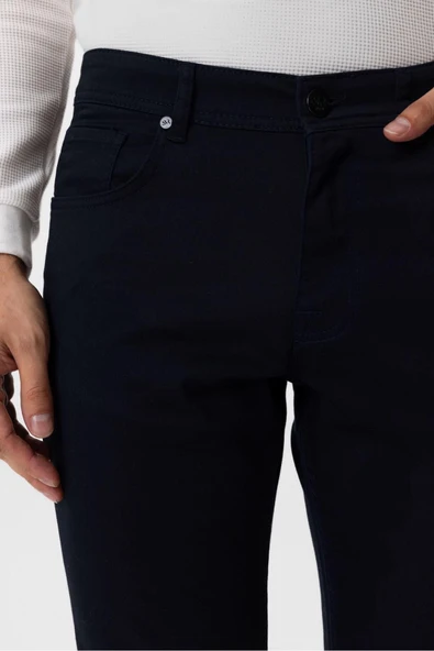 Slim 5 Cep Kalıp Düz Pantolon - 3