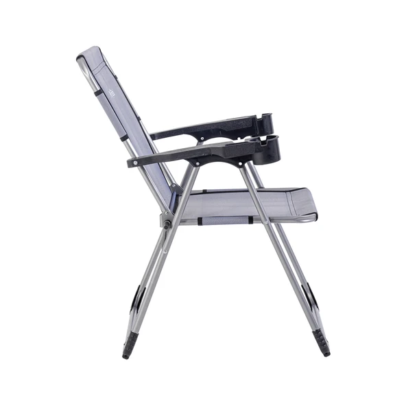 Katlanabilir Piknik ve Kamp Sandalyesi - Bardaklıklı - Rock - Lacivert (A-26-R2)- 140KG Taşıma - Resim 3