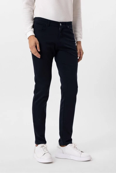 Slim 5 Cep Kalıp Düz Pantolon - 2