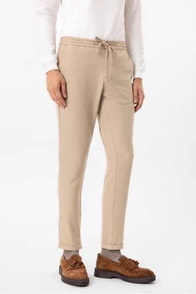 Slim Kalıp Armürlü Jogger Pantolon - 2