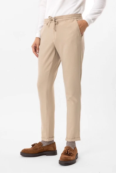 Slim Kalıp Armürlü Jogger Pantolon - 3