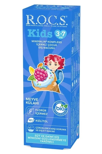 Rocs Kids Meyve Külahı Florürsüz Diş Macunu 45 ml