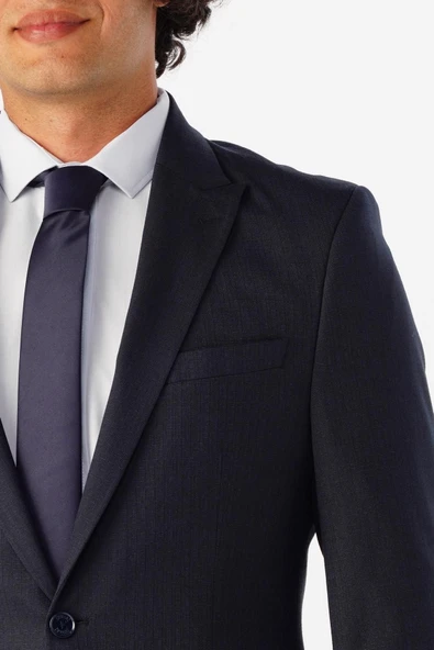 Slimfit Armürlü Takım Elbise - 3