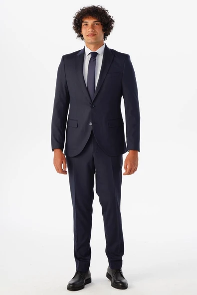 Slimfit Armürlü Takım Elbise - 4