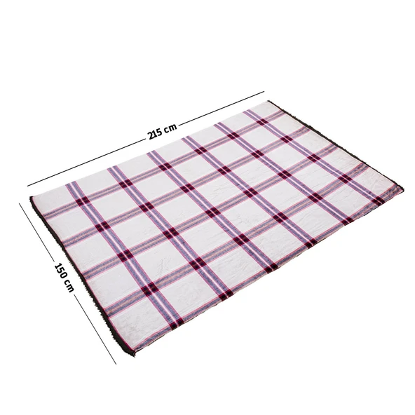 Peluş Polar Kamp Battaniyesi - Haki Ekose - Acil Durum Battaniye - Argeus Camp - 6