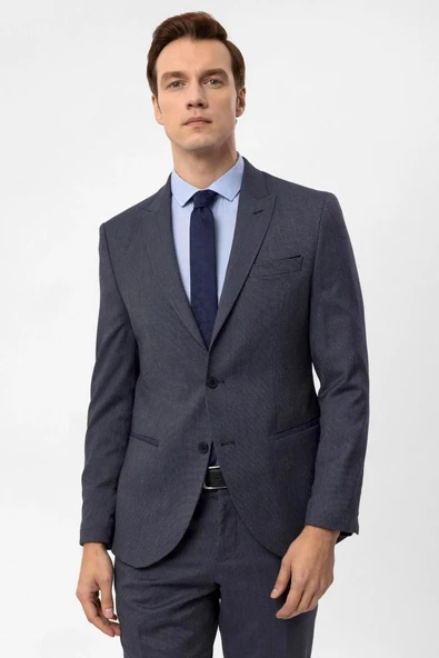 Slimfit Armürlü Takım Elbise - 4