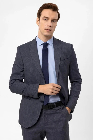 Slimfit Armürlü Takım Elbise - 6
