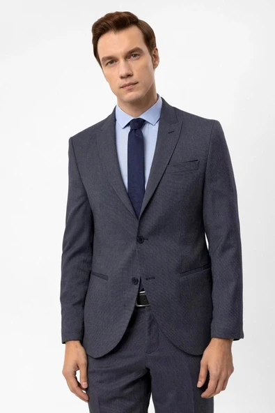 Slimfit Armürlü Takım Elbise - 3