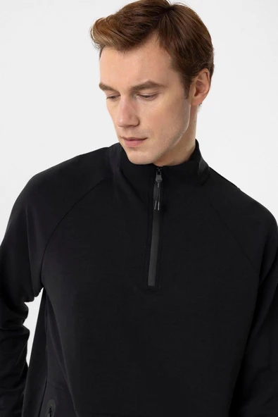 Yarım Balıkçı Yaka Regular Kalıp Düz Triko - 2