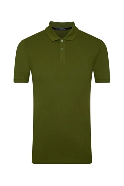 Süvari %100 Pamuk Dar Kesim Polo Yaka Siyah Erkek Tişört - 5