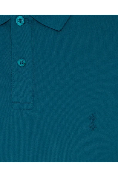 Süvari %100 Pamuk Dar Kesim Polo Yaka Siyah Erkek Tişört - 10