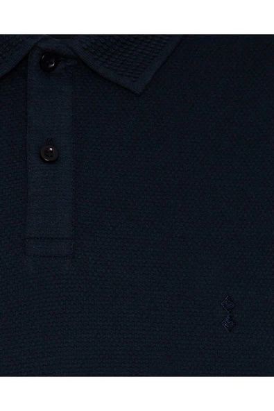 Süvari %100 Pamuk Dar Kesim Polo Yaka Siyah Erkek Tişört - 4