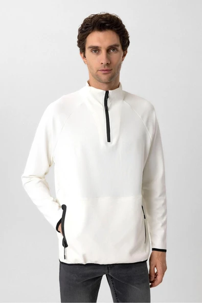 Yarım Balıkçı Yaka Regular Kalıp Düz Triko - 7