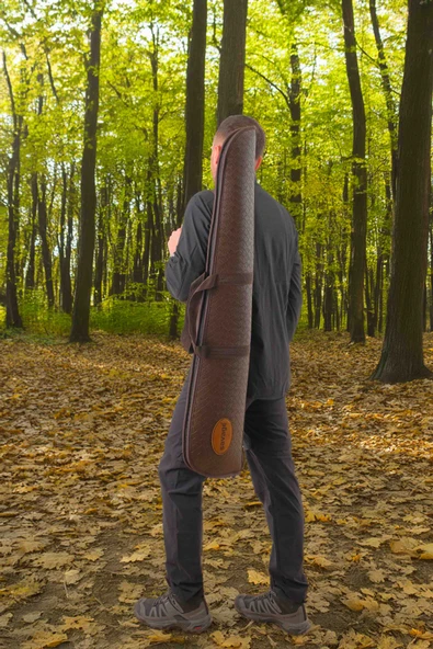 Lüks Tüfek Kılıfı - Savage - Kahve Timsah - 51 Namlu - 2