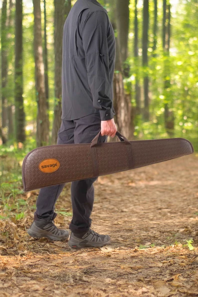 Lüks Tüfek Kılıfı - Savage - Kahve Timsah - 51 Namlu - 3