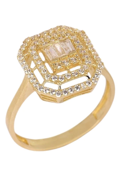 Cigold Taşlı Yüzük 14 Ayar Altın 2.46 Gr OA-C11601028998 - 2