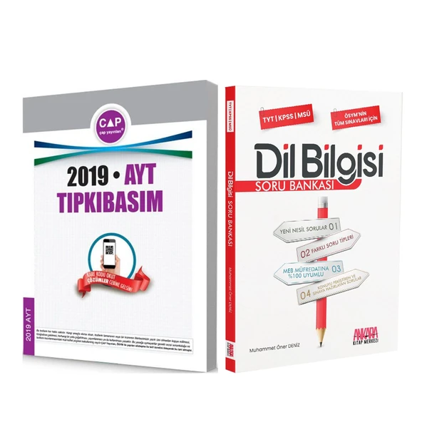 Çap Yayınları 2019 AYT Tıpkı Basım ve AKM Dil Bilgisi Soru Bankası Seti 2 Kitap