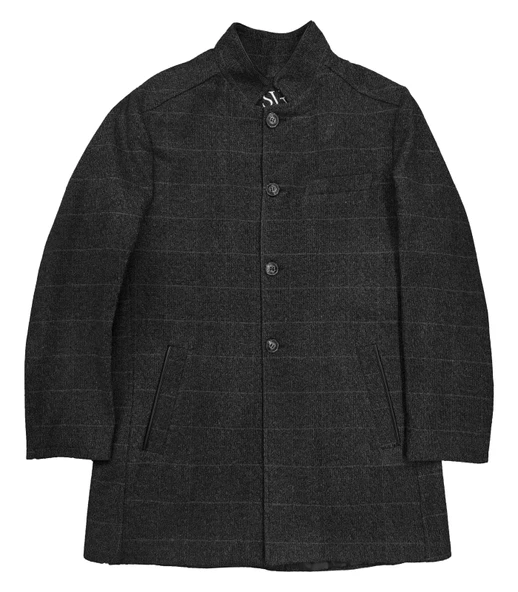 Süvari Bol Kesim Yünlü Ekose Siyah Erkek Kaban - 3