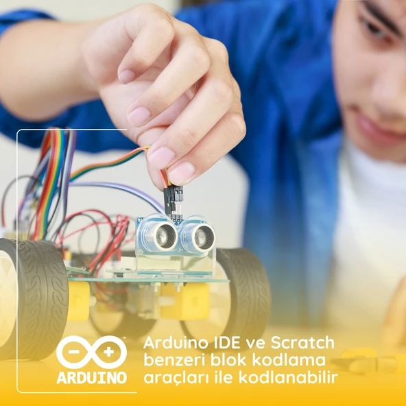Arduino Uyumlu 2 Teker Robot Araba Kodlama Seti 2WD-BLE (Kutulu ve E-Kitaplı) - 2
