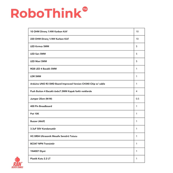 Arduino Uyumlu Robotik Kodlama Seti EK3 (Kutulu ve E-Kitaplı) - 2