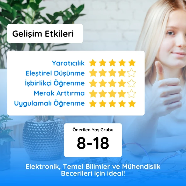 Arduino Uyumlu Robotik Kodlama Seti 124 Pcs (Kutulu ve E-Kitaplı) - Resim 7