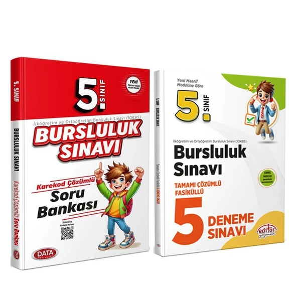 Data Yayınları 2025 5.Sınıf Bursluluk Soru ve Deneme Seti 2 Kitap