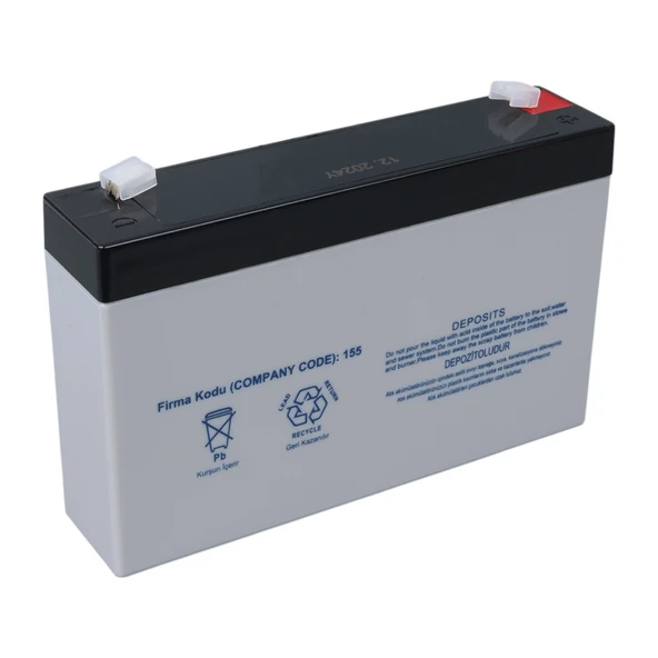 YOKOHAMA YH-67.0 6 VOLT - 7 AMPER KURU AKÜ (150 X 30 X 94 MM) - 2