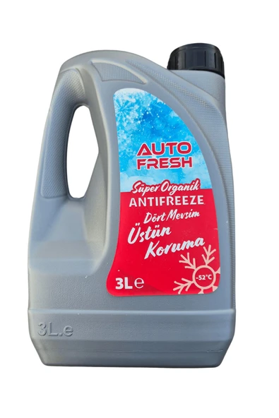 AutoFresh Organik Antifriz 3 Lt -52°c Derece Kışlık Antifiriz Korozyon Aşınma Önleyici Skt:2029