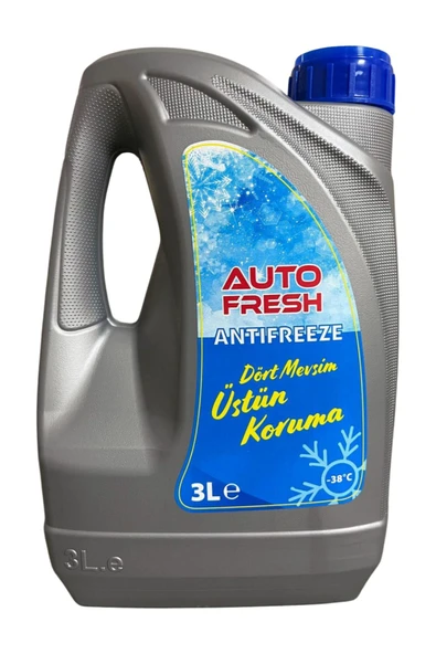 AutoFresh Antifriz Mavi 3 Litre -37 Derece 3 lt 4 Mevsim Korozyon Önleyici