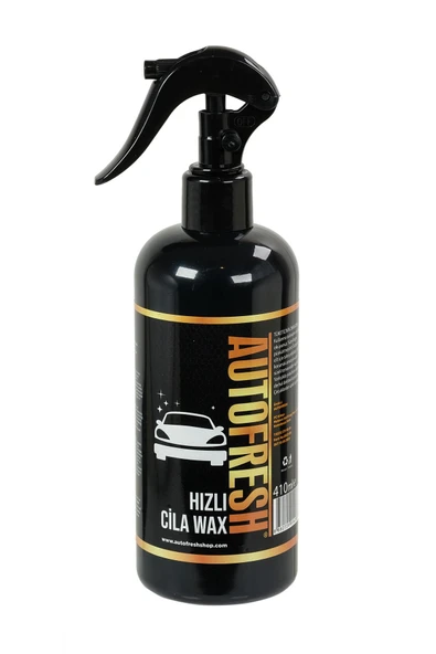 AutoFresh Araç Seramik Etkili Hızlı Cila Oto Parlatıcı Koruyucu Carnauba Wax Sünger Hediyeli 410 ml