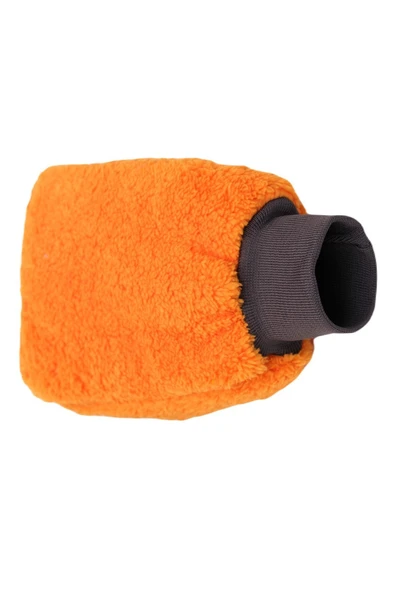 AutoFresh Welsoft Oto Yıkama Eldiveni Astarlı Araç Temizleme Mikrofiber Araba Cila Eldiveni Turuncu - 2