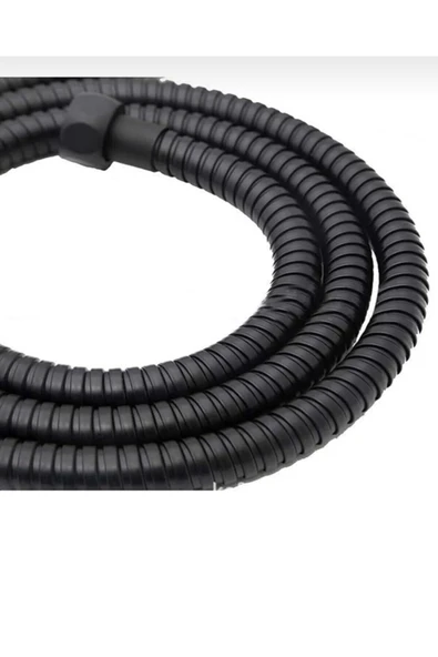 Siyah Duş Hortumu Siyah Duş Zinciri 150 Cm Duş Hortum Aksesuar - 4